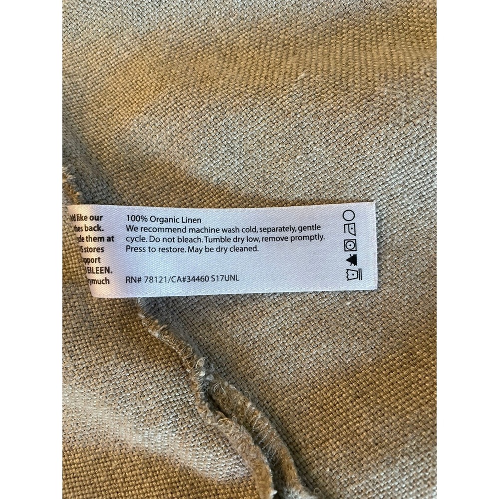 Eileen Fisher Organic Linen Blazer Sz M/L Cream Neutral Minimalist Quiet Luxury - Picture 6 of 7